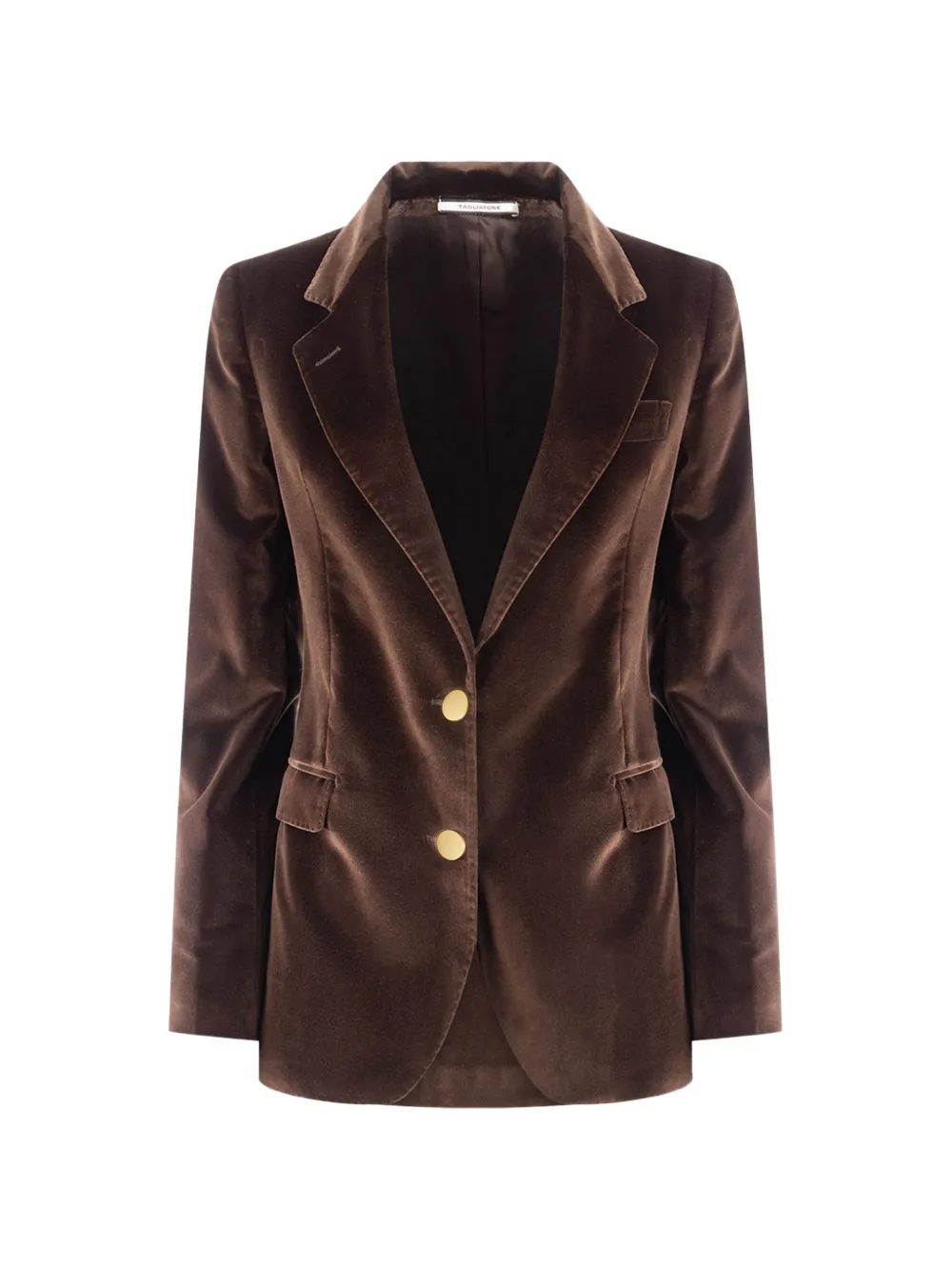 Tagliatore single-breasted velvet blazer - Marrone