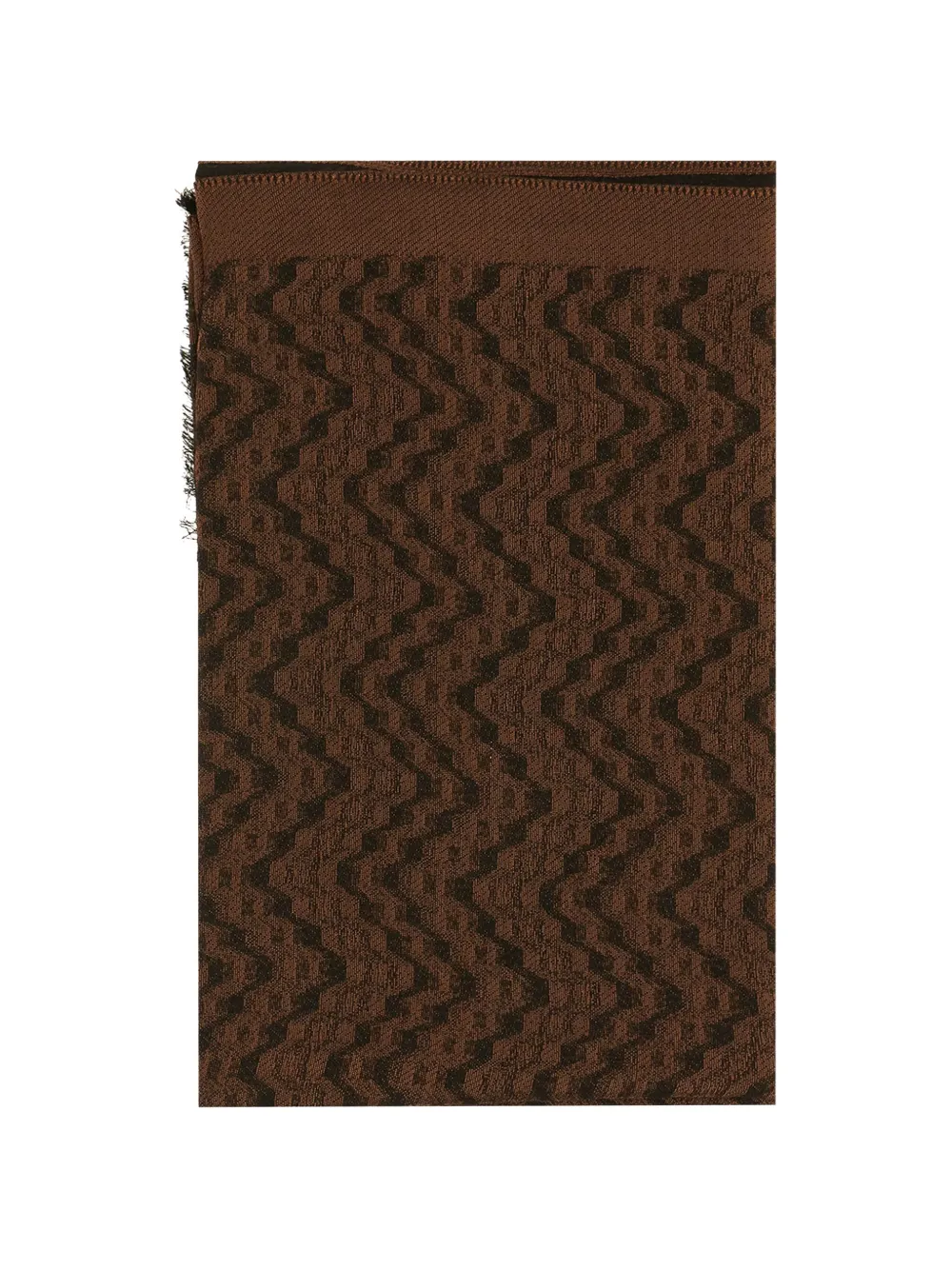 Missoni zigzag embroidered scarf - Marrone