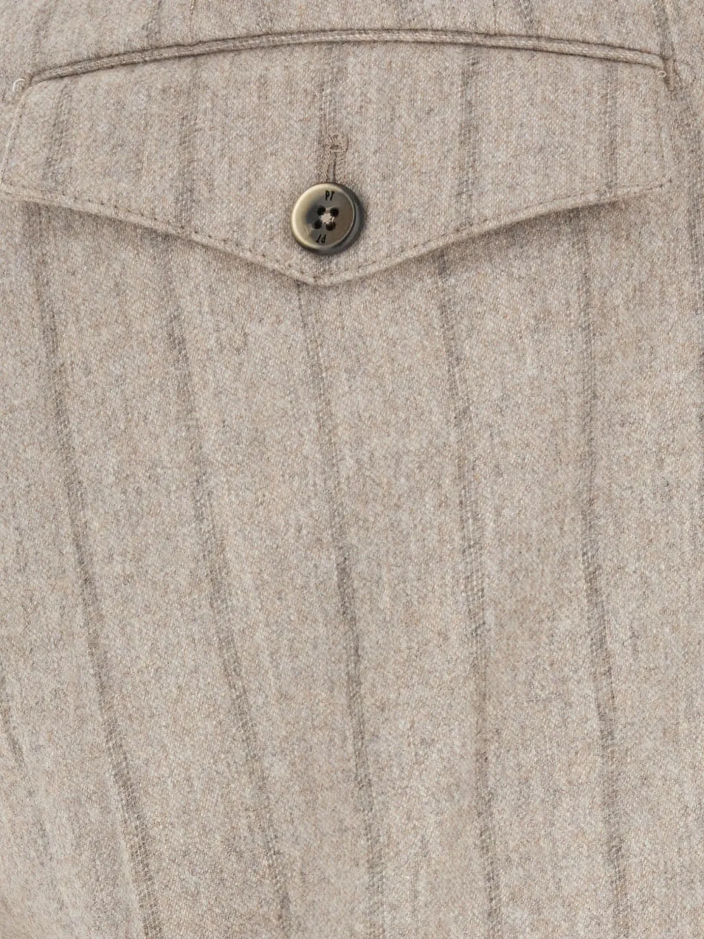PT Torino pinstriped pleated trousers Beige