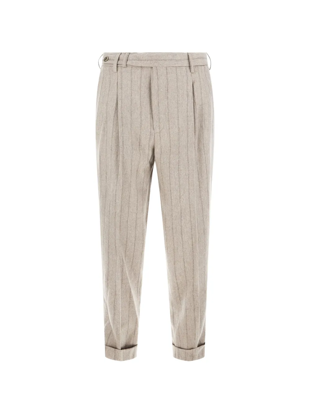 PT Torino pinstriped pleated trousers Beige