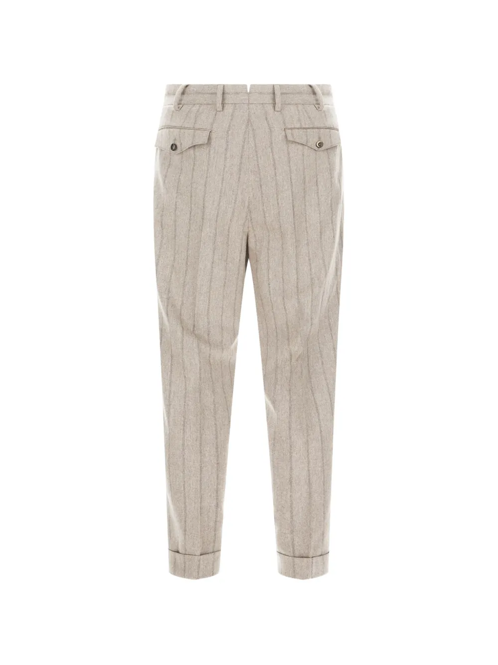 PT Torino pinstriped pleated trousers Beige