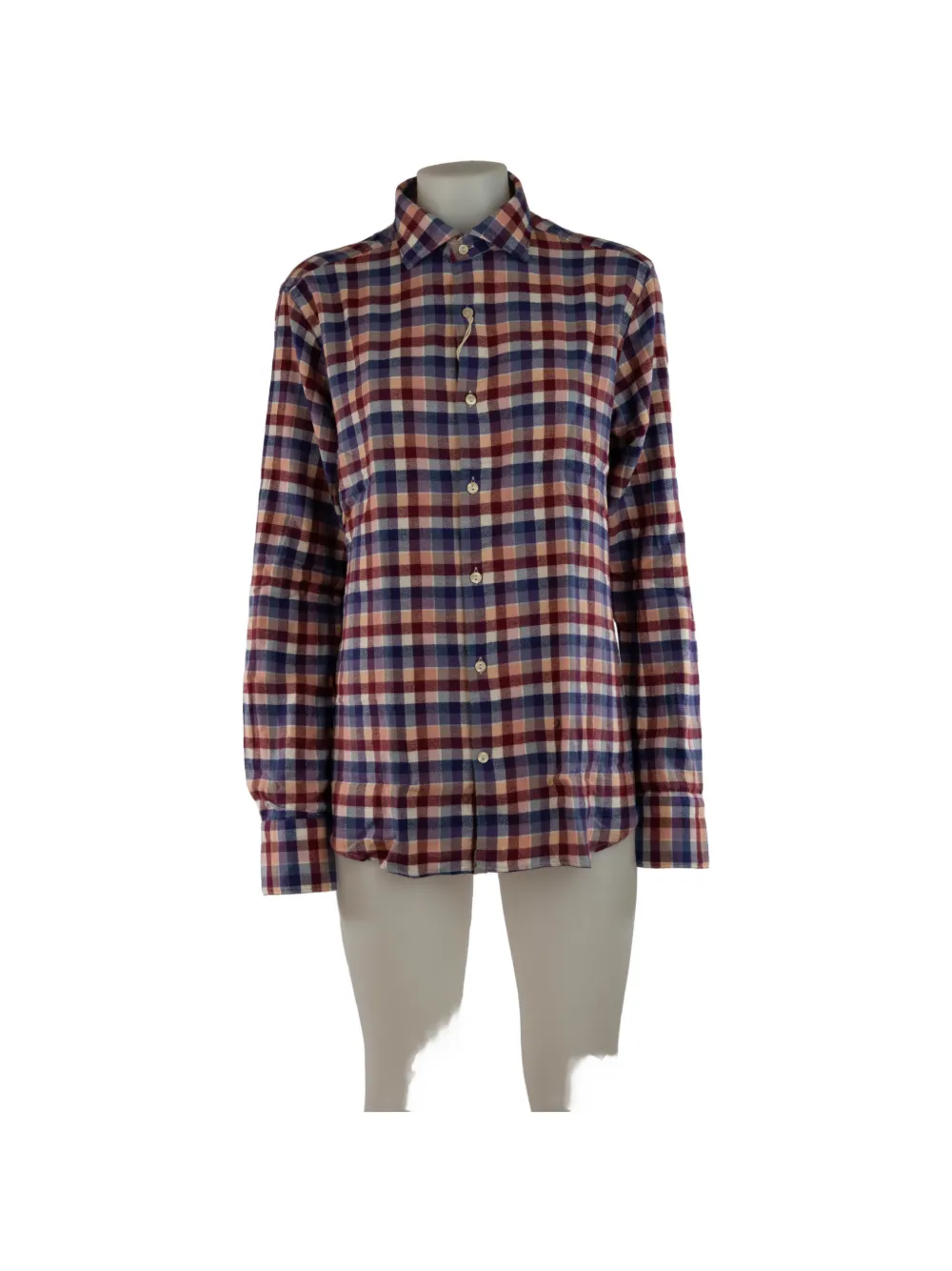 Tintoria Mattei check-pattern long-sleeve shirt - Blau