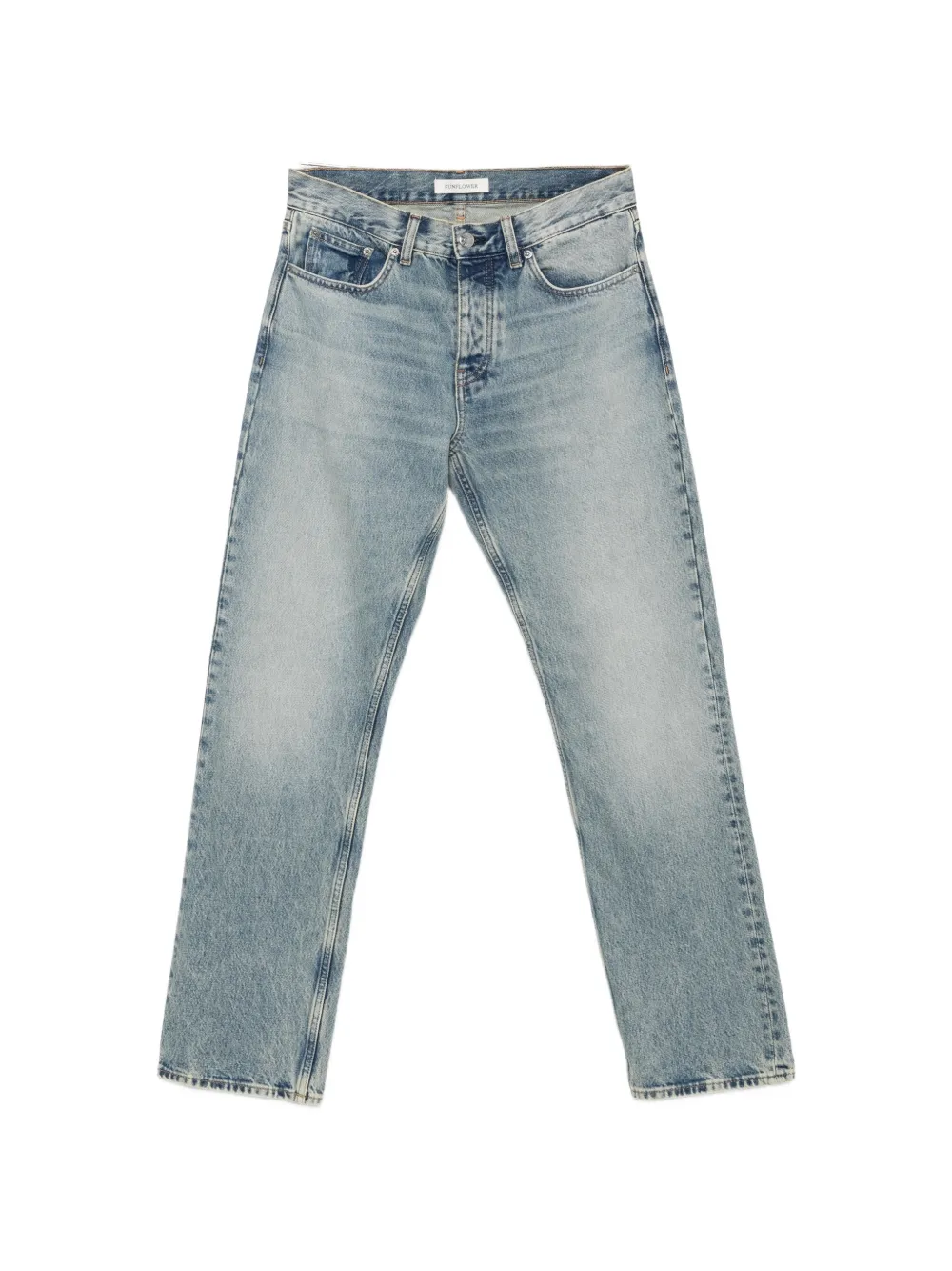 Sunflower straight-leg faded jeans - Blu