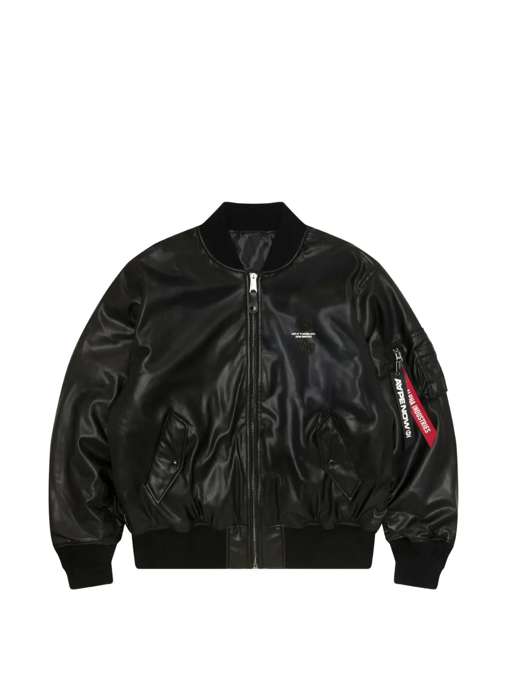 AAPE BY *A BATHING APE® x Alpha embroidered reversible jacket - Black