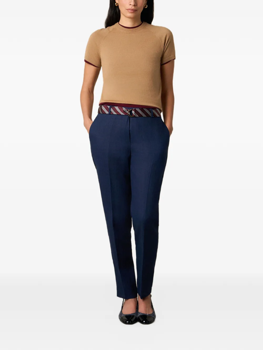 Brooks Brothers Slim-fit pantalon Blauw