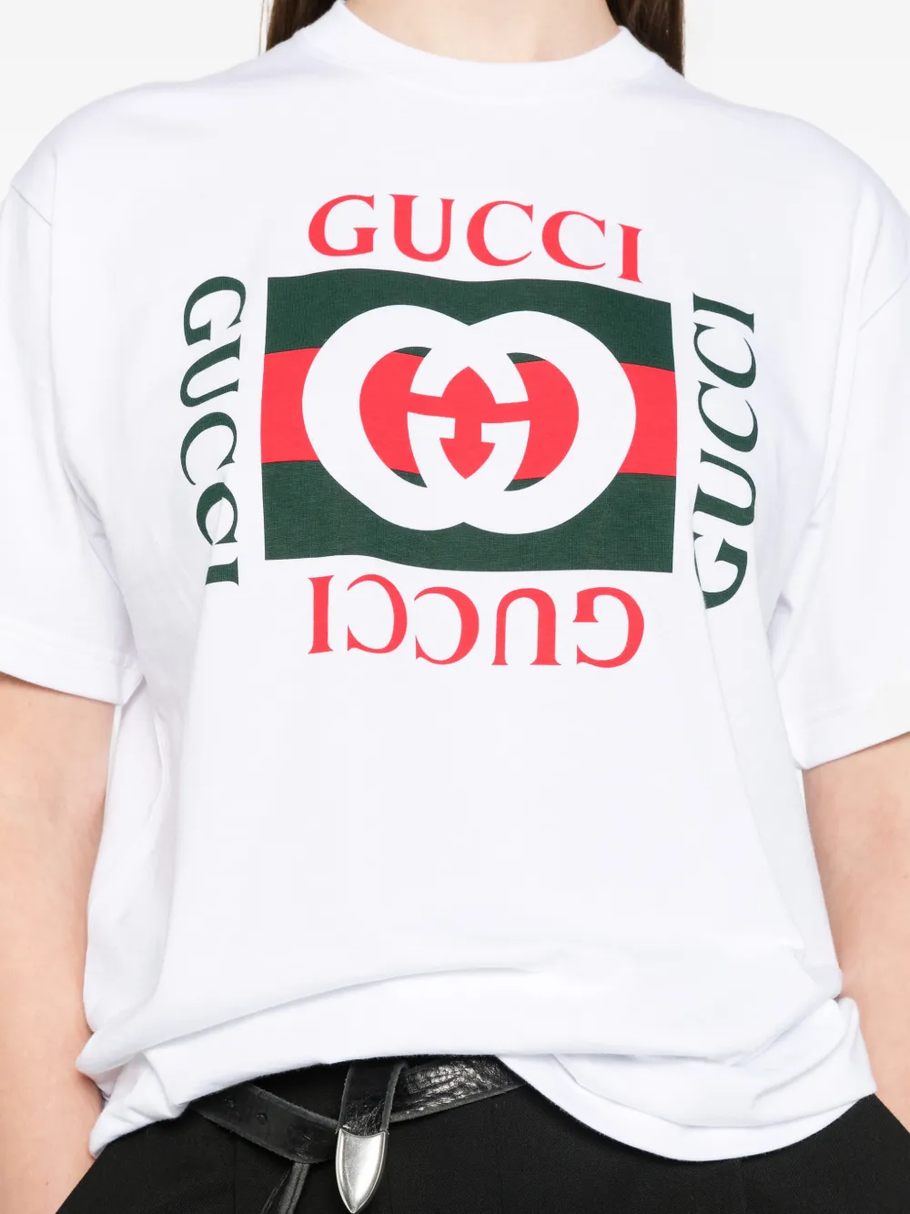 Gucci printed cotton jersey T-shirt Wit