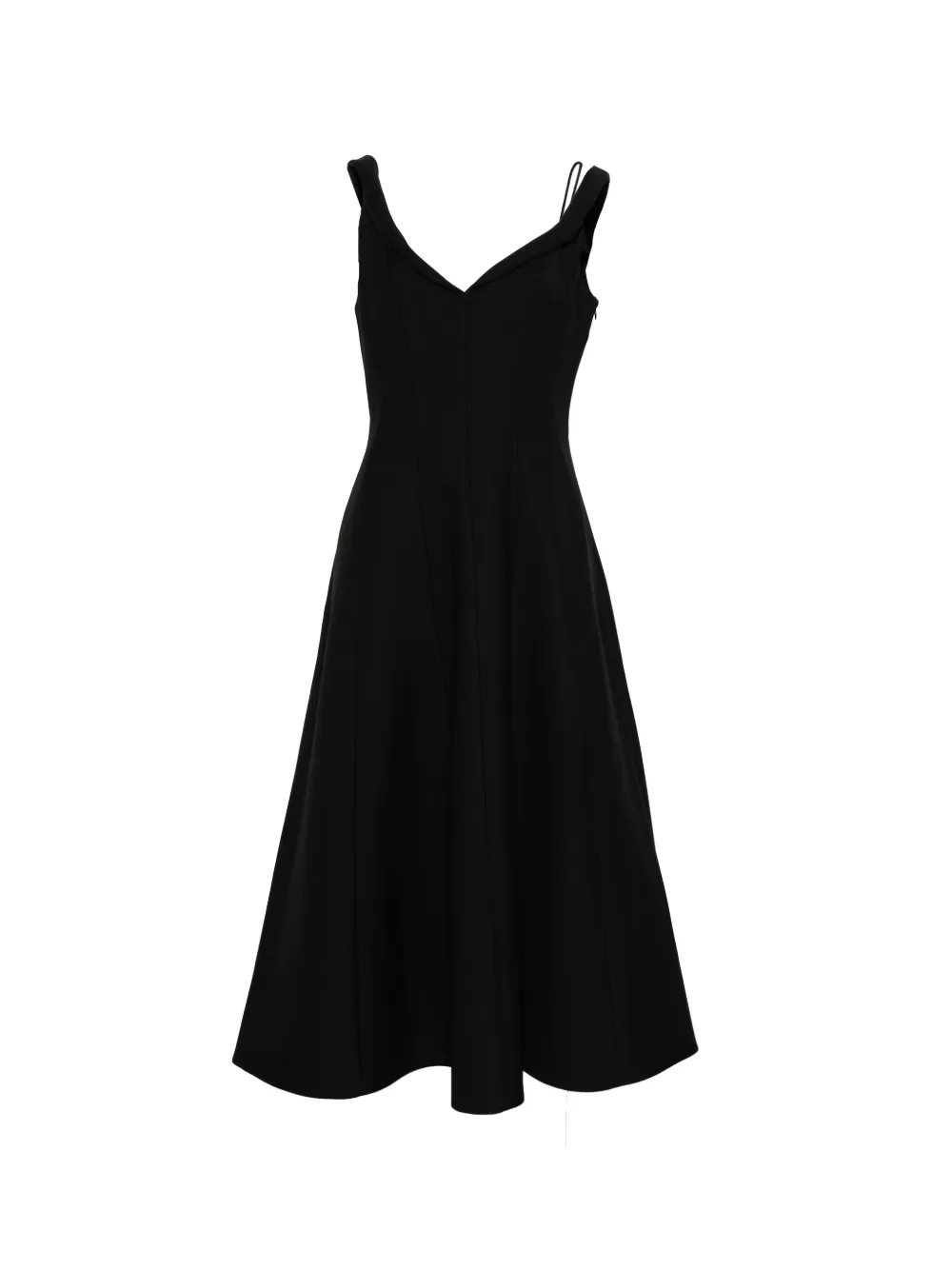 Róhe twisted-shoulder dress - Noir Róhe twisted-shoulder dress - Noir