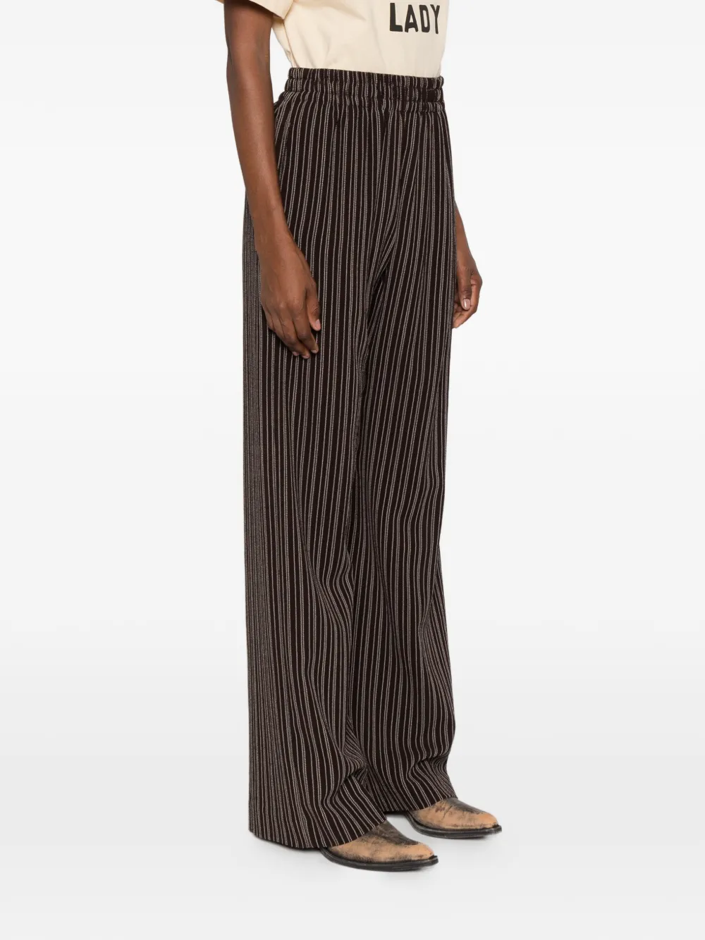 Golden Goose Broek met krijtstreep Zwart