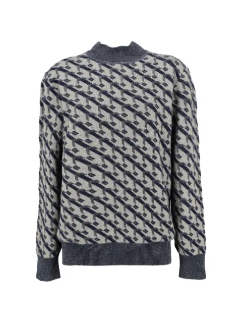 Giorgio Armani Pre-Owned geometric-pattern high-neck sweater