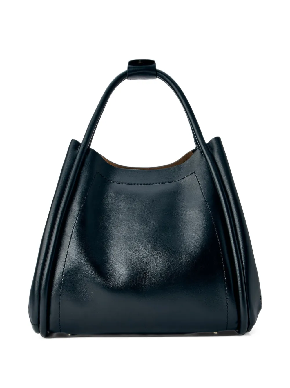 Max Mara small Marine structured leather tote bag Zwart