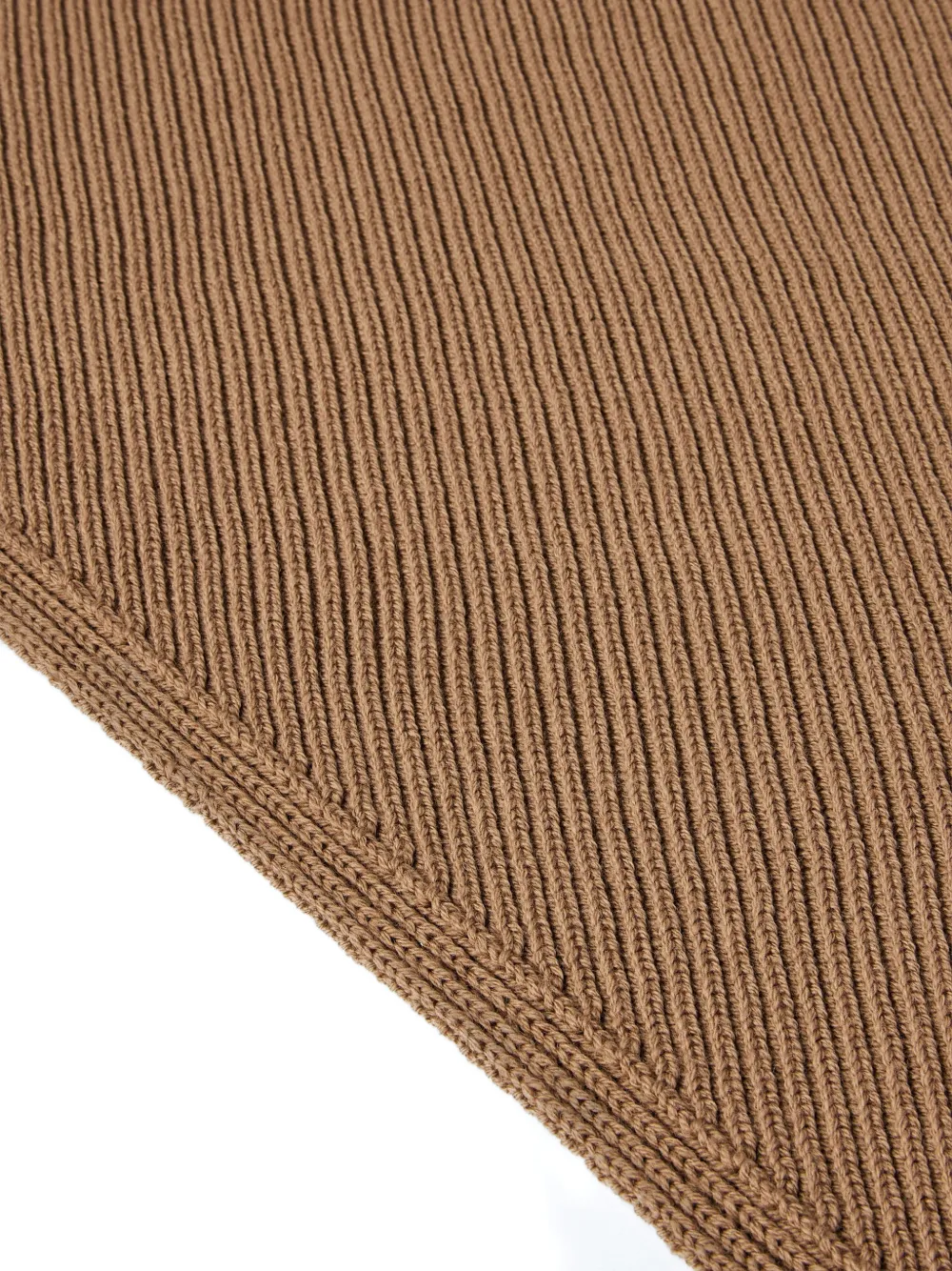 Max Mara ribbed-knit triangle scarf Bruin