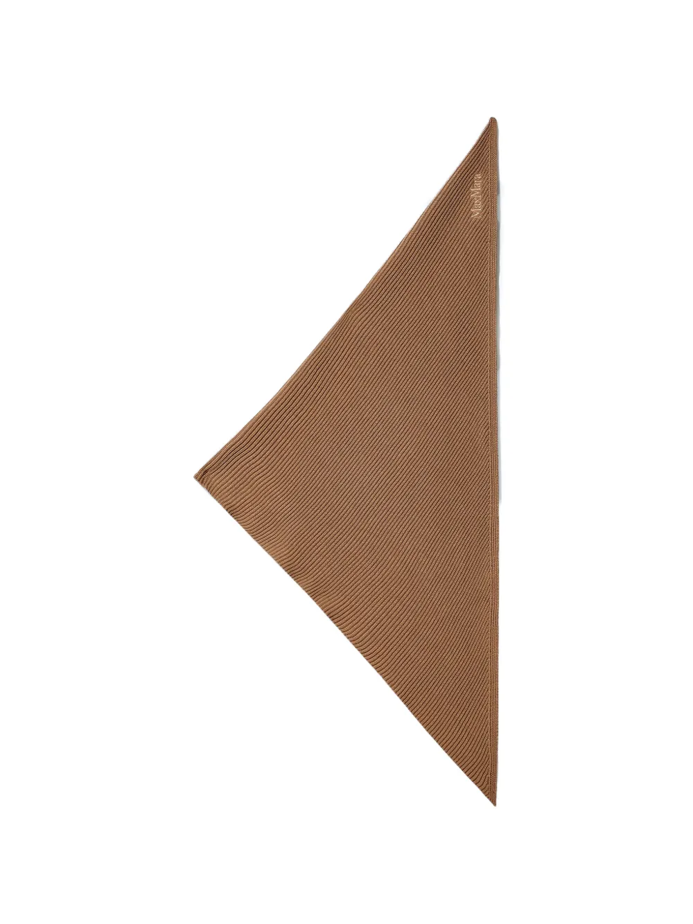 Max Mara ribbed-knit triangle scarf - Braun