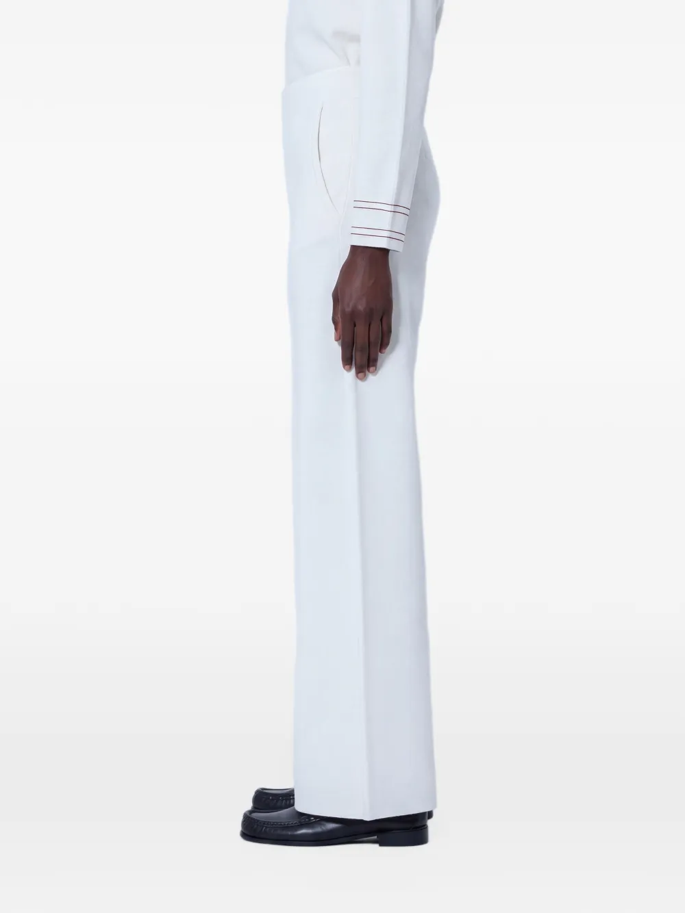 Max Mara Baldo high-waist broek Wit