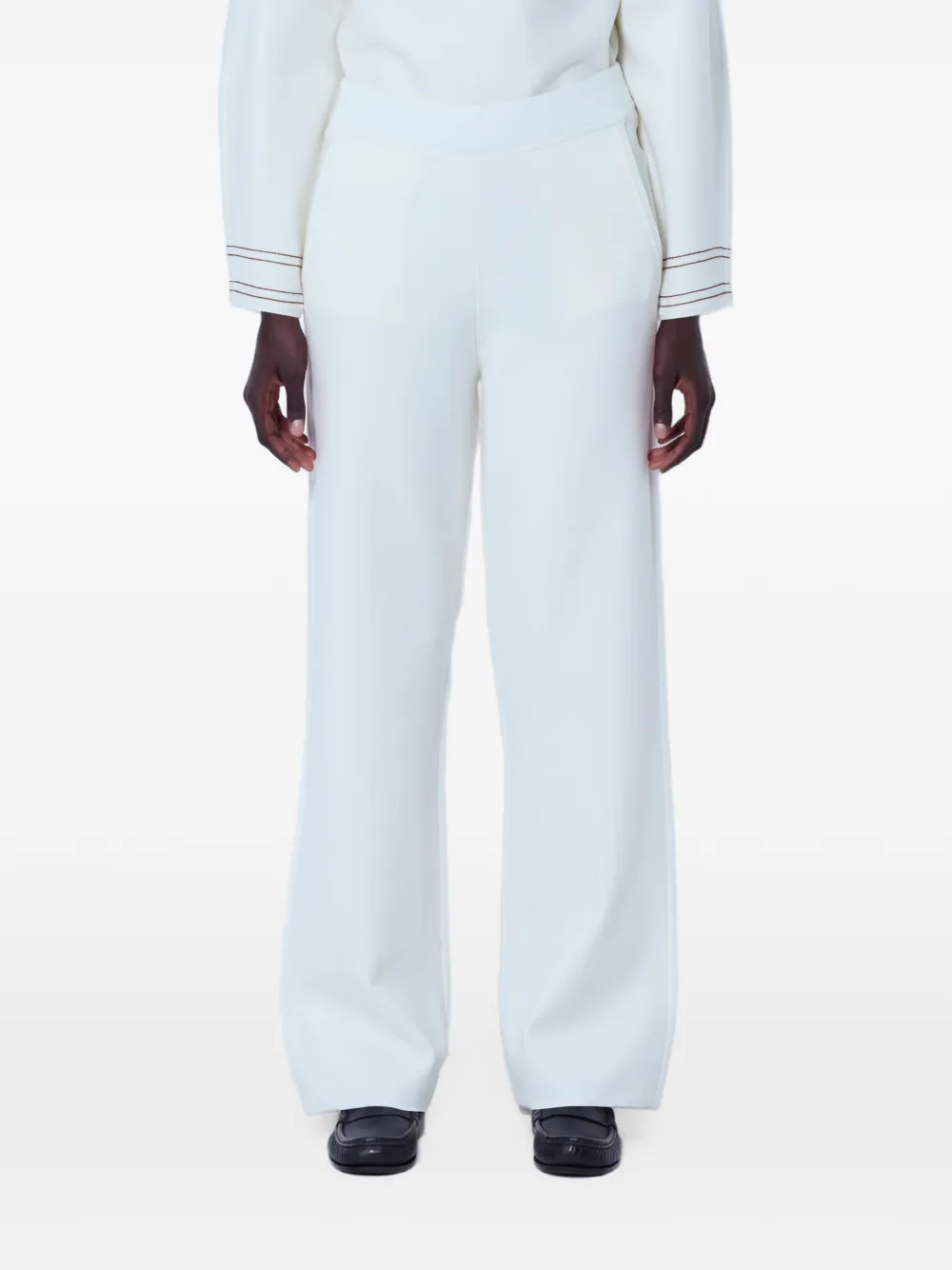 Max Mara Baldo high-waist broek Wit