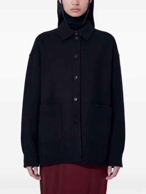 Max Mara reversible button-down wool jacket