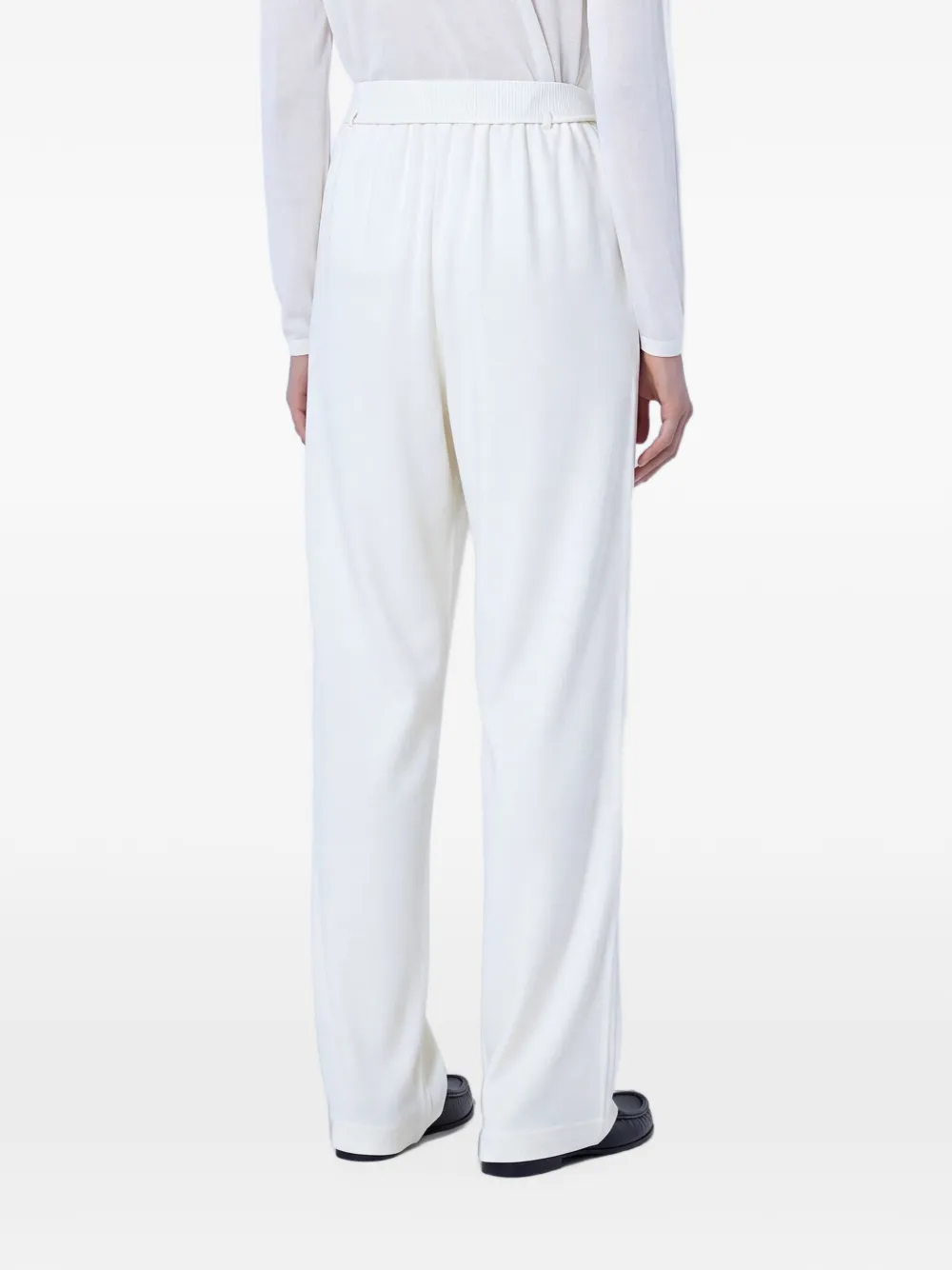 Max Mara drawstring wide-leg trousers Wit