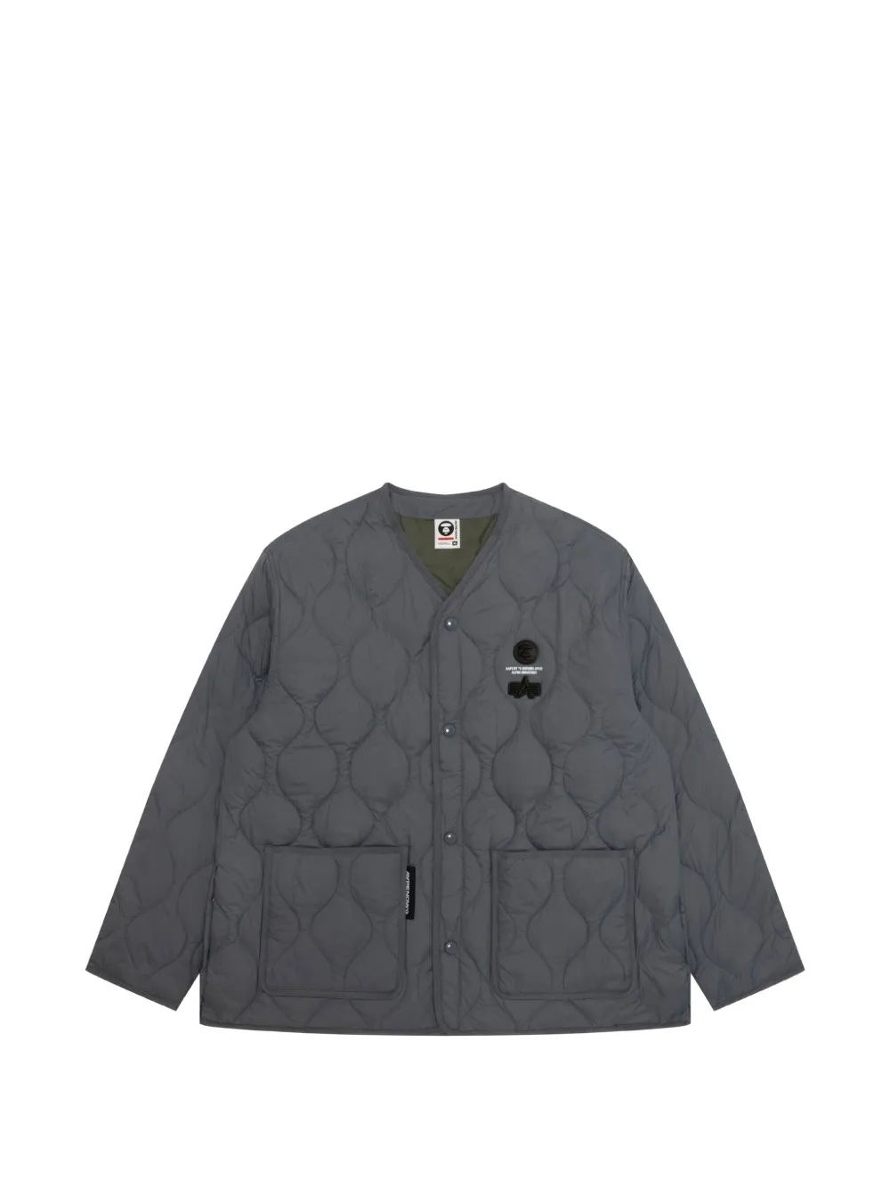 AAPE BY *A BATHING APE® x Alpha quilted down jacket - Grey