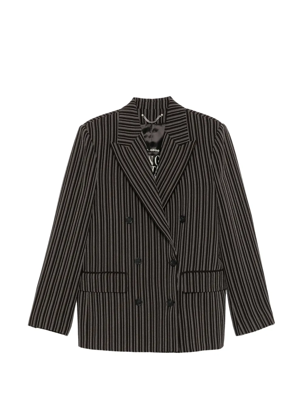 Golden Goose pinstripe double-breasted blazer - Brown