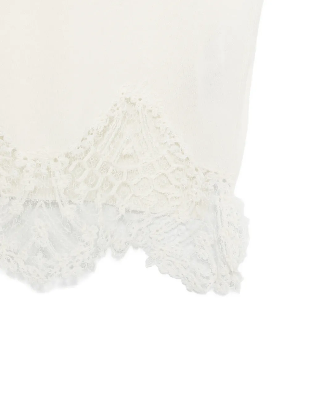 Ermanno Scervino lace-trim scarf Beige