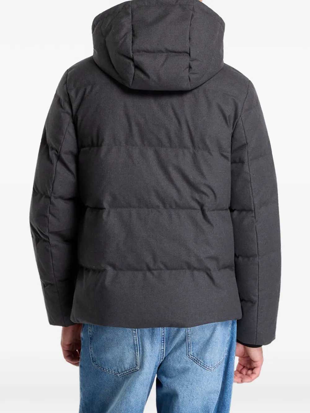 Gant quilted hooded jacket Zwart