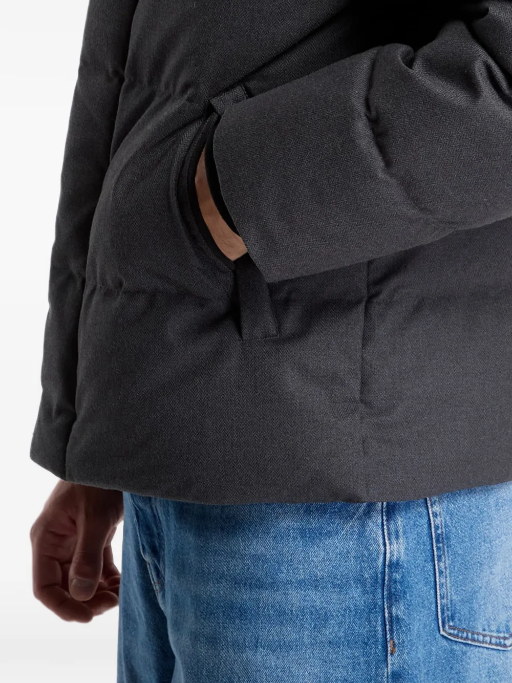 Gant quilted hooded jacket Zwart