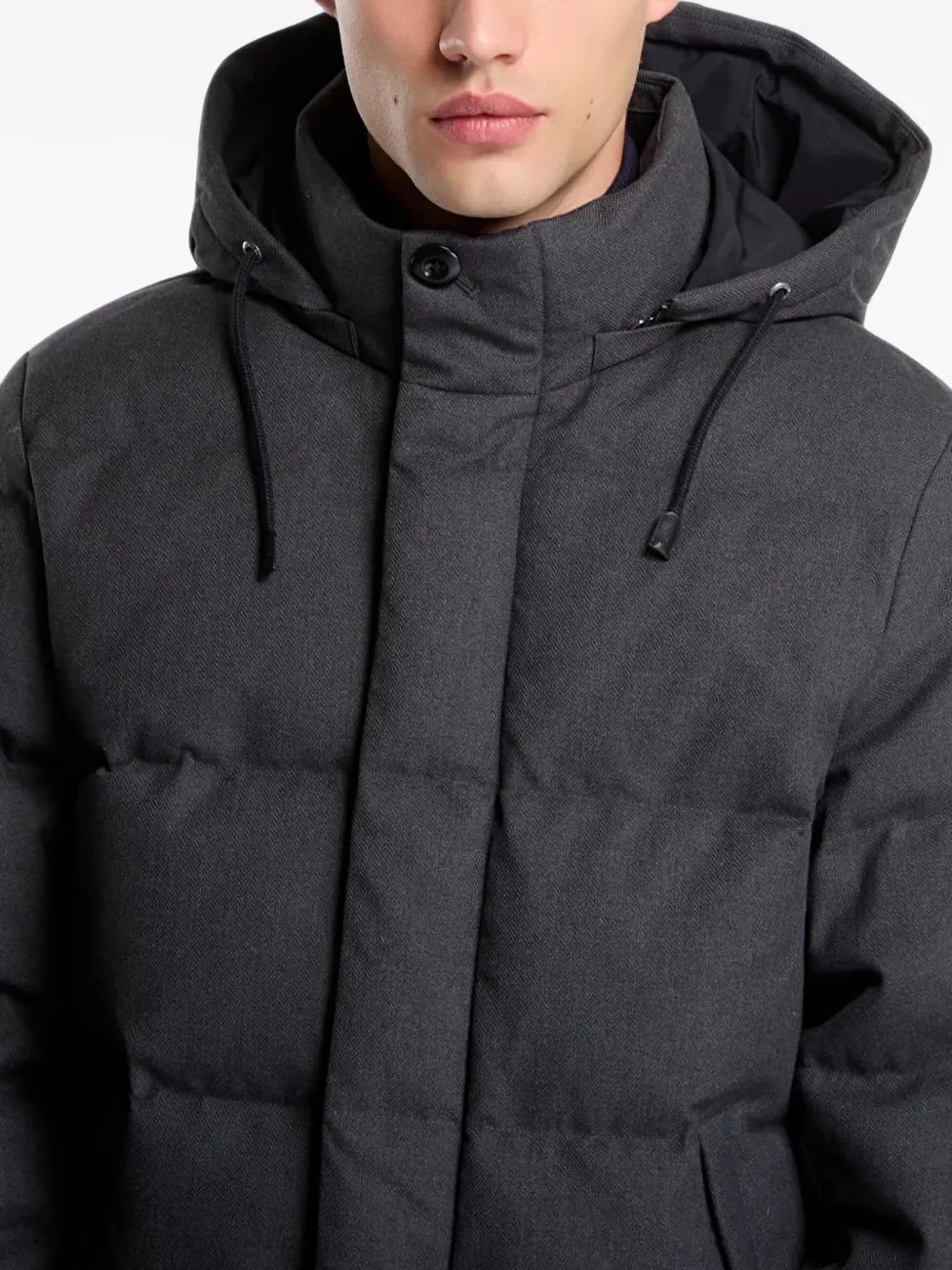 Gant quilted hooded jacket Zwart