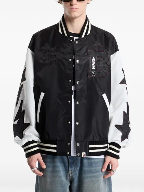 A BATHING APE®  nylon varsity jacket