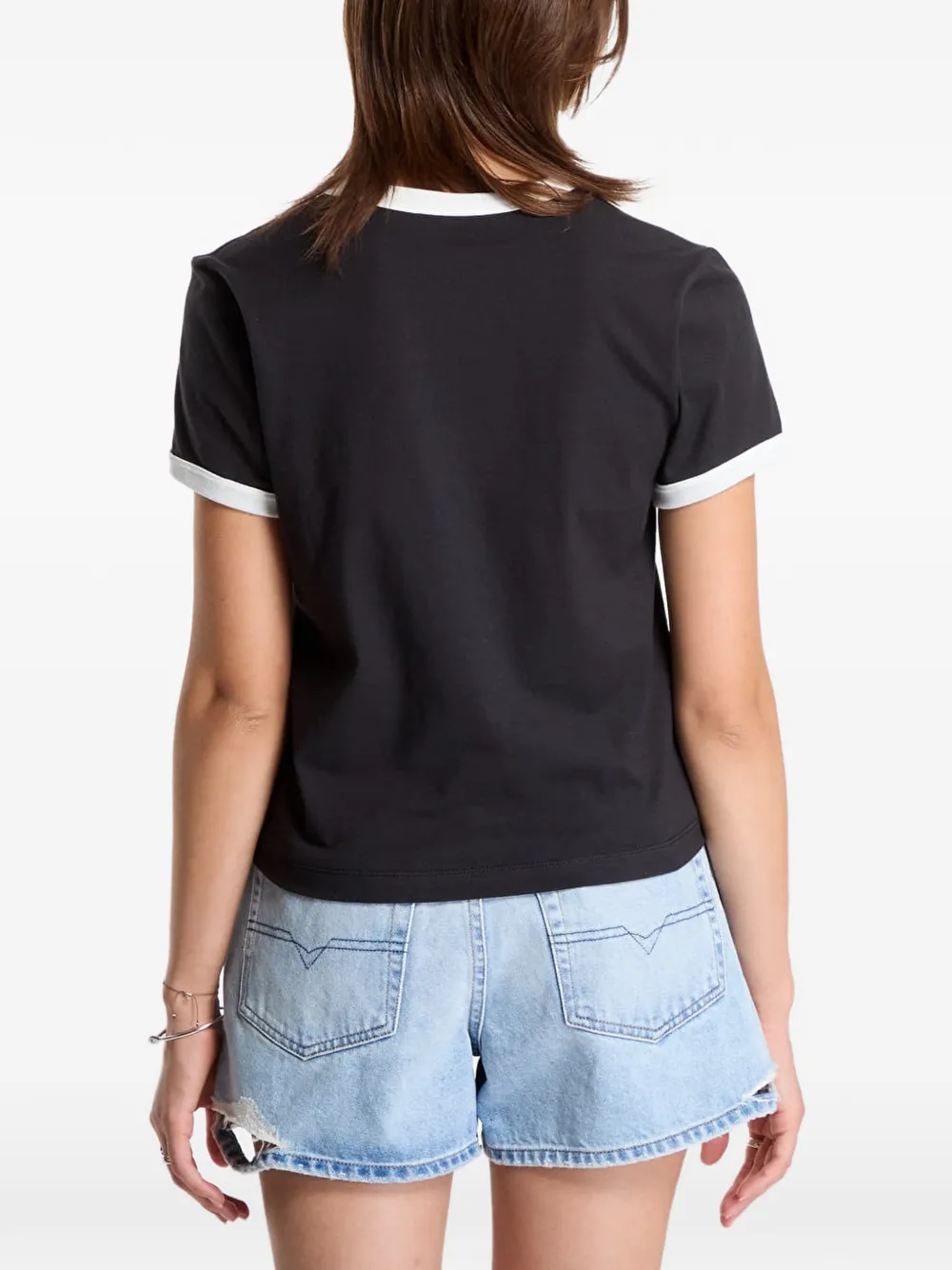 Vans graphic-print ringer T-shirt Zwart