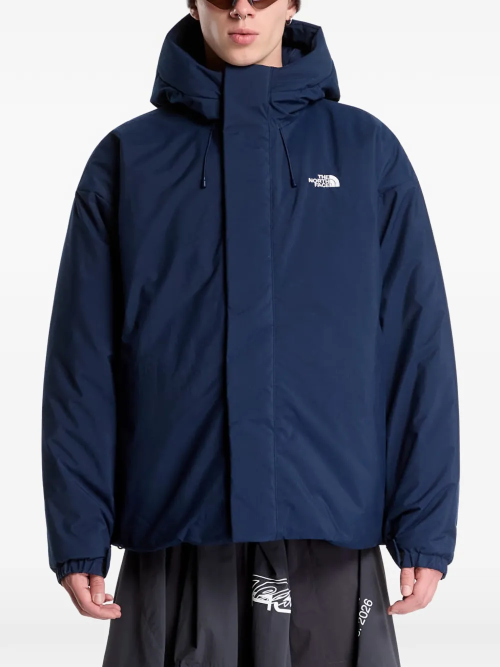 The North Face oversized puffer jacket Blauw