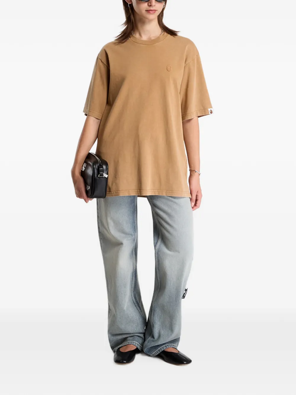 A BATHING APE round-neck short-sleeve T-shirt Bruin