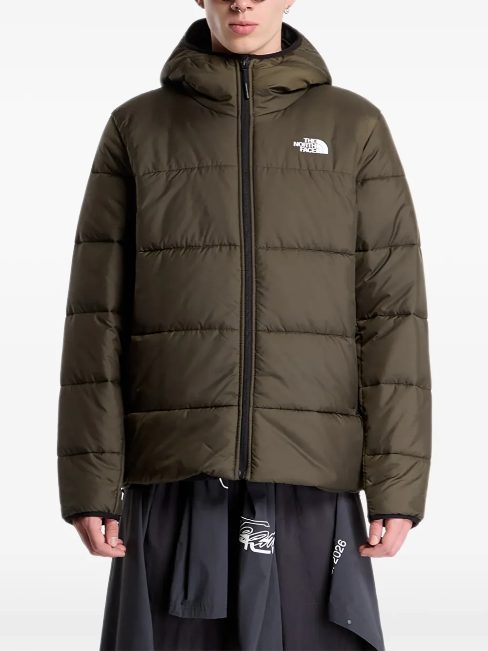 The North Face NSE hooded mask jacket Groen