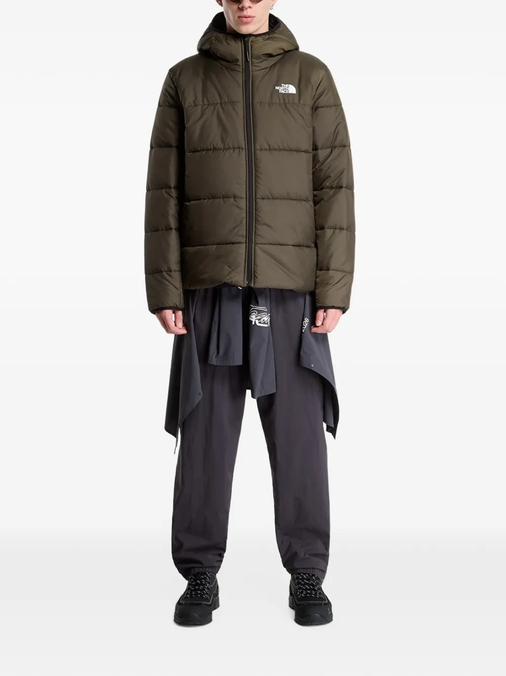 The North Face NSE hooded mask jacket Groen