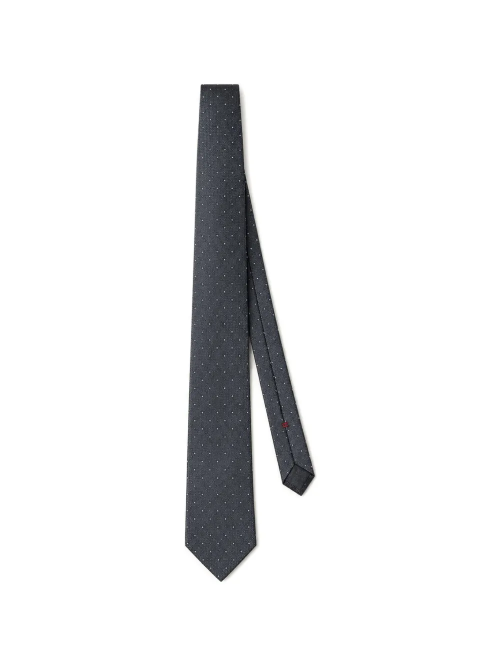 Brunello Cucinelli dotted silk tie - Grigio