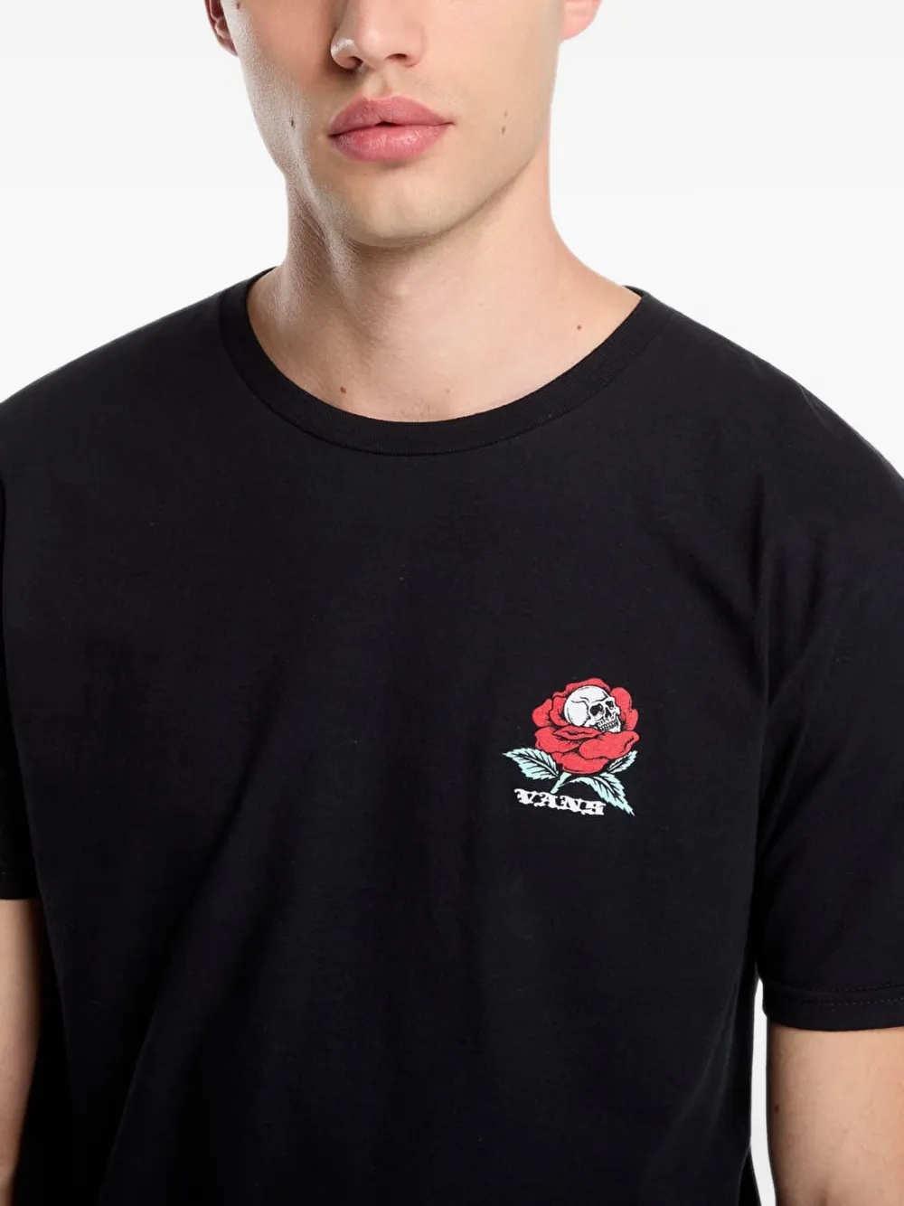 Vans skull-print T-shirt Zwart