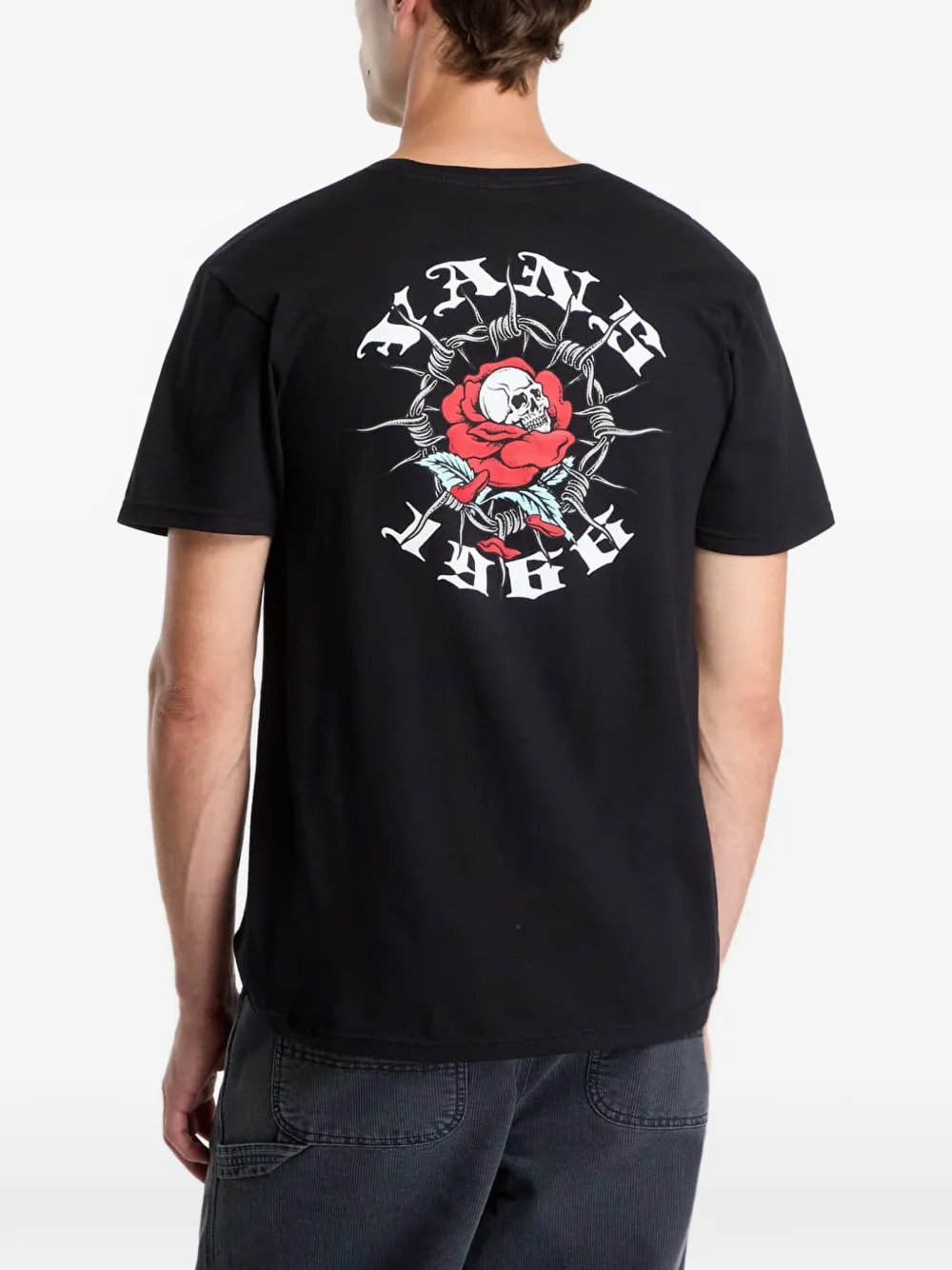 Vans skull-print T-shirt Zwart