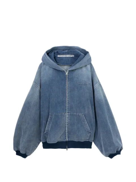 Alexander Wang brushed-denim oversized hoodie