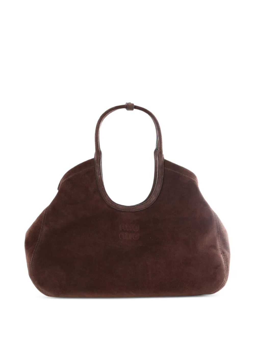 Miu Miu Borsa tote Ivy in pelle scamosciata - Marrone