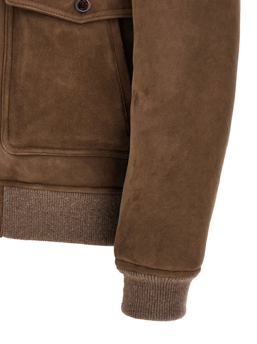 Moorer Fiano suede bomber jacket Bruin