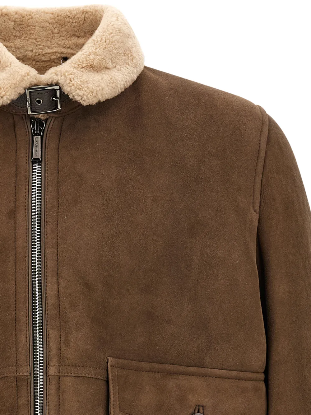 Moorer Fiano suede bomber jacket Bruin