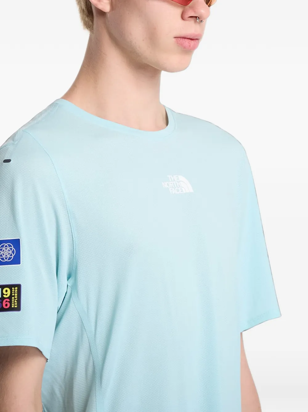 The North Face Summit Series high-trail short-sleeve graphic Blauw