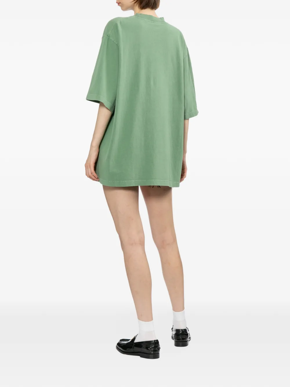 Alexander Wang mirrored logo T-shirt Groen