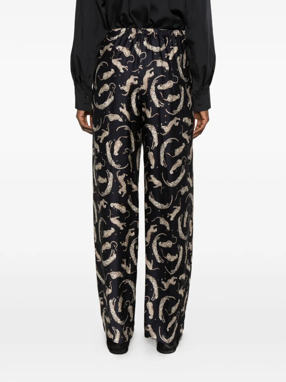 Forte leopard-print pocket trousers Blauw