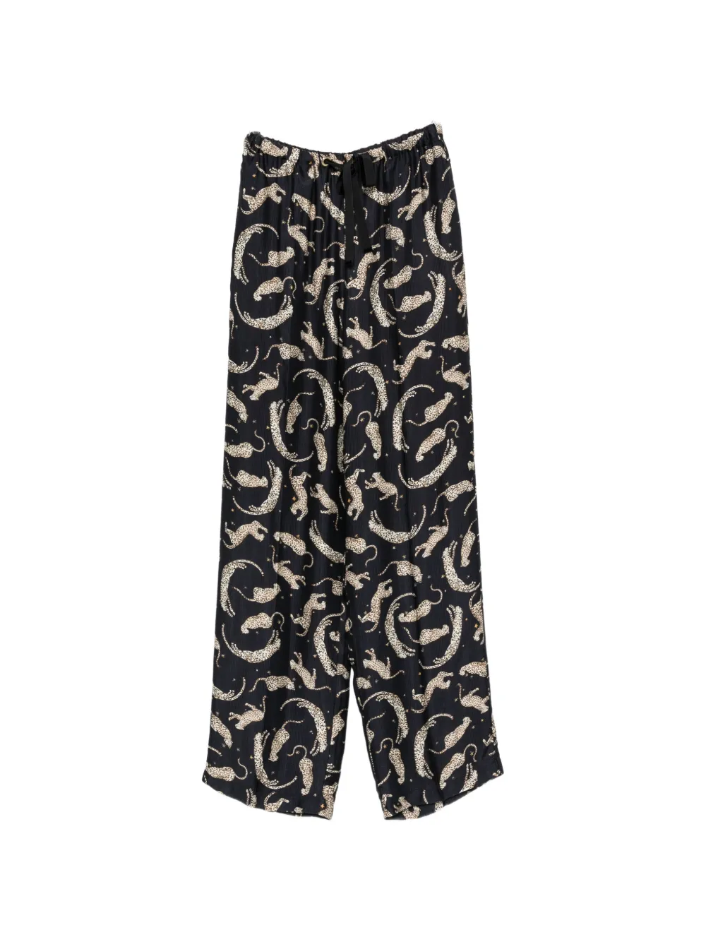 Forte leopard-print pocket trousers Blauw