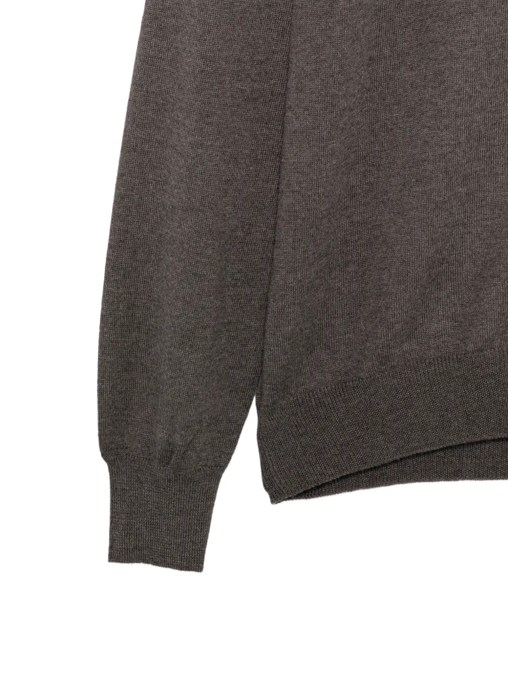 Barba zip-fastening high-neck cardigan Bruin