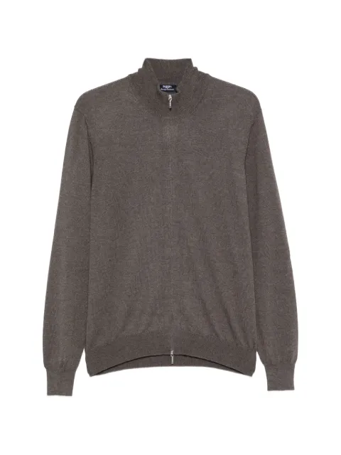 Barba zip-fastening high-neck cardigan