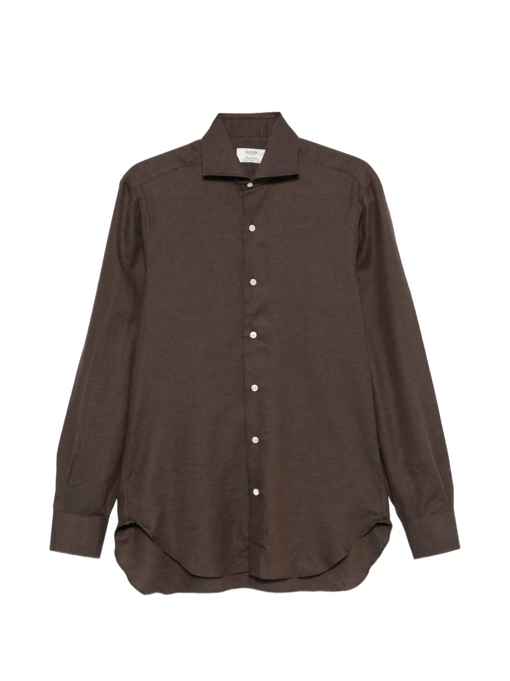 Barba spread-collar shirt Bruin