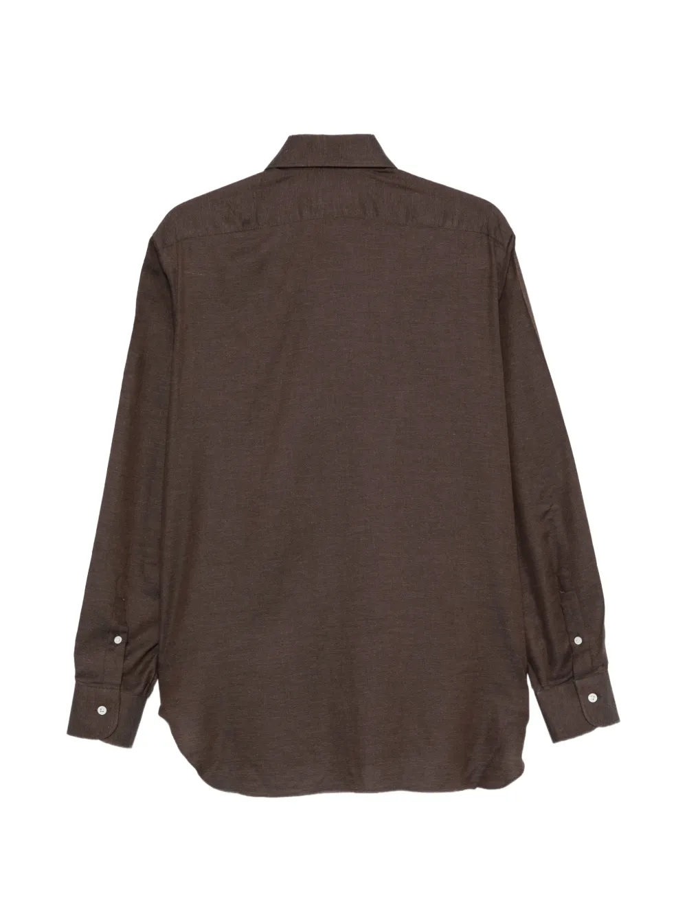 Barba spread-collar shirt Bruin