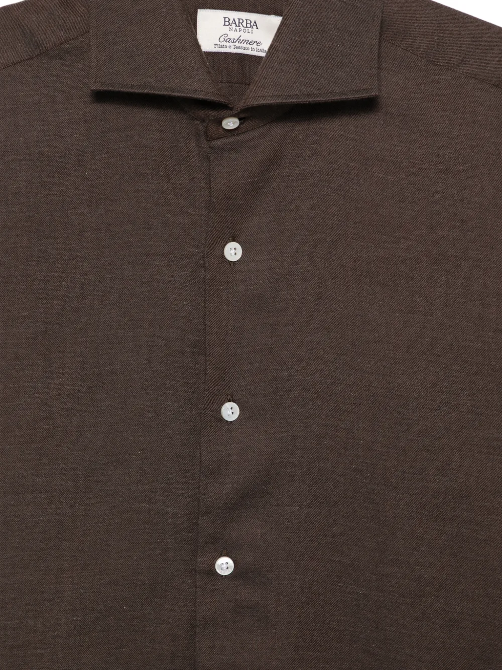 Barba spread-collar shirt Bruin