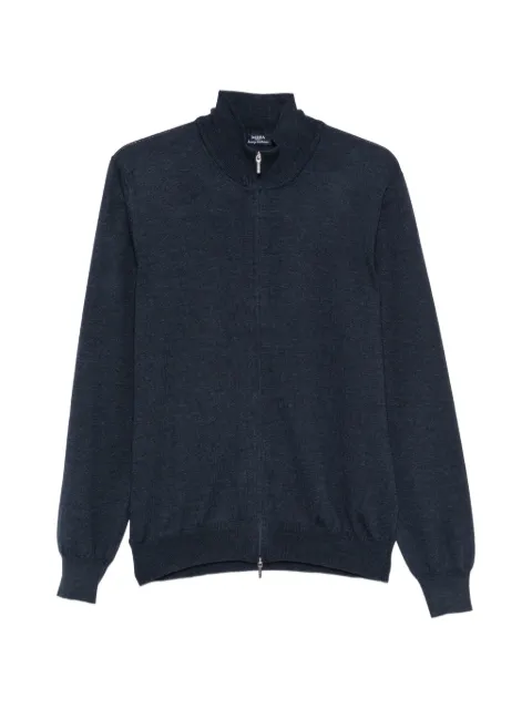 Barba high-neck zip-up cardigan