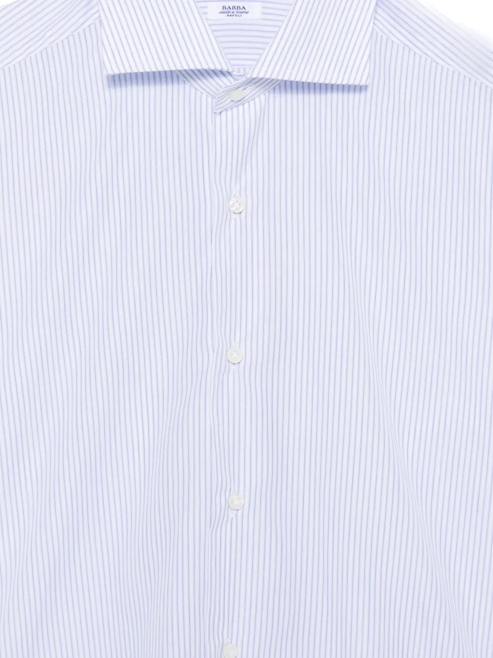 Barba vertical-stripe long-sleeve shirt Wit